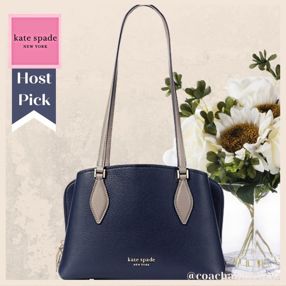 kate spade Handbags - NWT kate spade ZeeZee Tote Satchel Blazer Blue Taupe